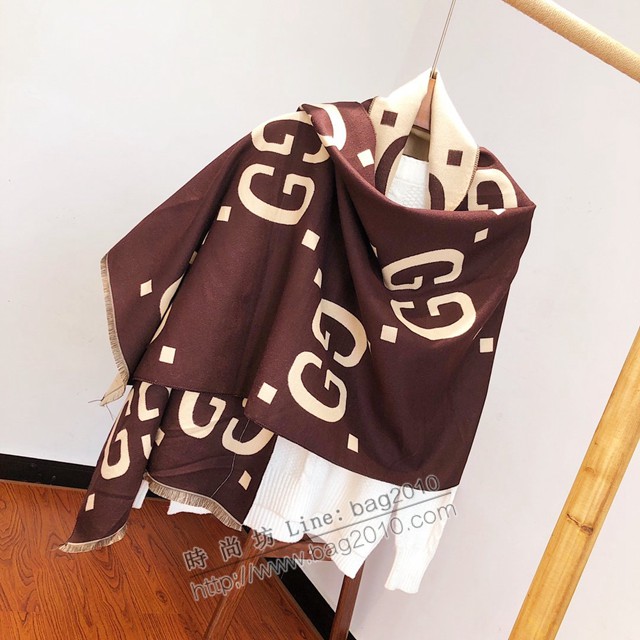 Gucci經典羊絨長巾 古馳2021冬季新款圍巾 古琦羊絨混紡女士圍巾  mmj1030